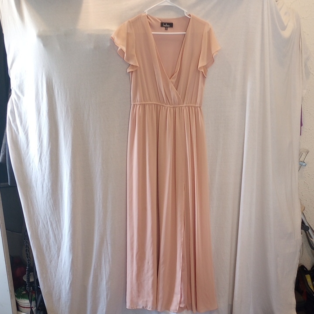 Lulu's Peach Maxi Dress, EUC Size Small